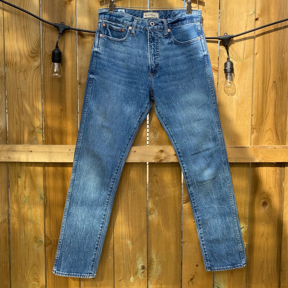 Gap High Rise Slim Straight Cone Denim Jeans sz 29